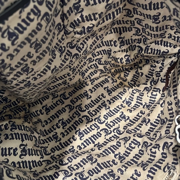 Velvet JUICY COUTURE Y2K shoulder bag with beautiful embroidery and wristlet - Picture 11 of 16